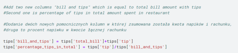 jak stworzyć nową kolumnę w pythonie, python projekt